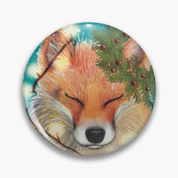 Item preview, Chrsitmas fox designed and sold by Kimberley Cummings Illustration.