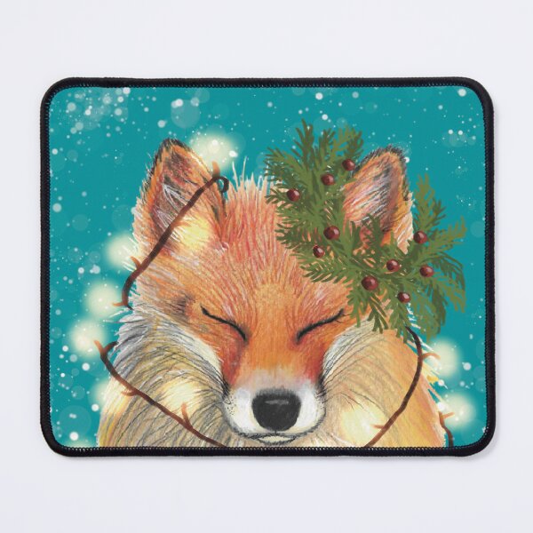 Item preview, Chrsitmas fox designed and sold by Kimberley Cummings Illustration.
