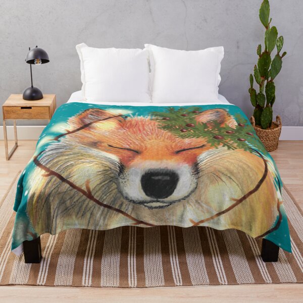 Item preview, Chrsitmas fox designed and sold by Kimberley Cummings Illustration.