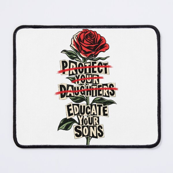 Item preview, Protect Your Daughters Educate Your Sons Vintage Rose Feminist Statement designed and sold by GibasVisuals.