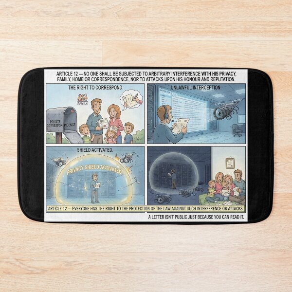 Item preview, Article 12: The right to privacy and protection from surveillance designed and sold by Mianku | Für das Leben.