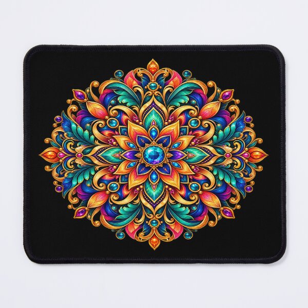 Item preview, Jewel Blossom Mandala – Ornamental Fantasy Art designed and sold by TroviTutto.