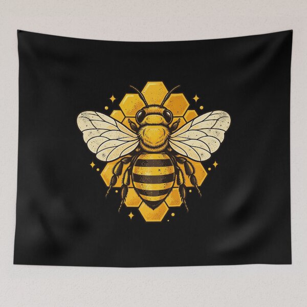 Item preview, Vintage Honey Bee Honeycomb Golden Insect Design designed and sold by stmpdwrld.