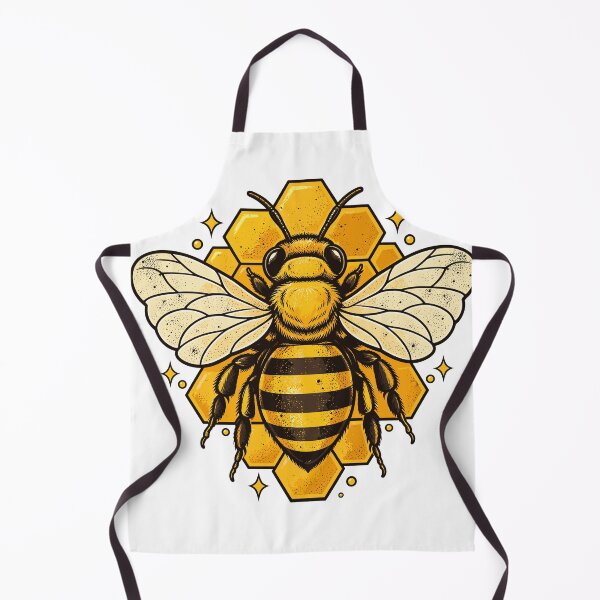 Item preview, Vintage Honey Bee Honeycomb Golden Insect Design designed and sold by stmpdwrld.