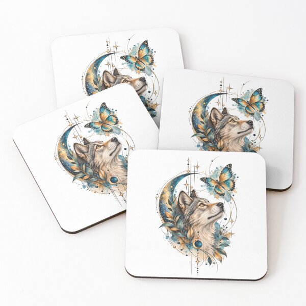 Item preview, Mystical Wolf and Butterfly designed and sold by MichalHau.