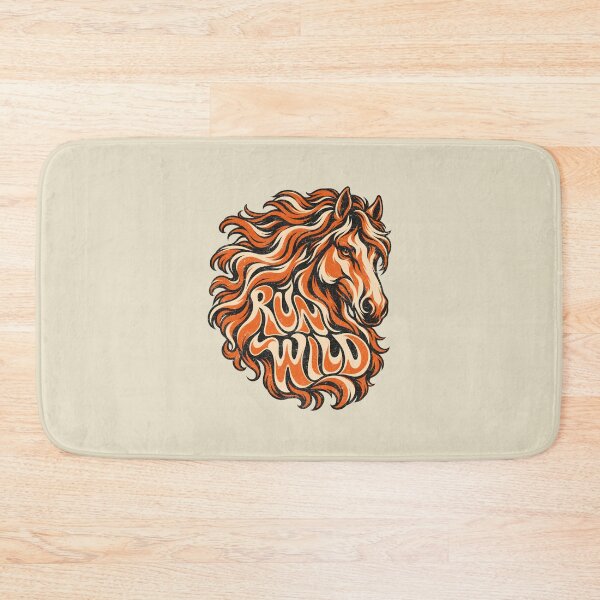 Item preview, Run Wild – Flowing Horse Portrait in Orange and Cream designed and sold by AwesomeBeyondLimits.