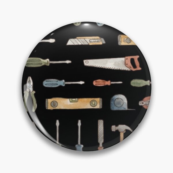 Item preview, Vintage Watercolor Hand Tools Builder Pattern designed and sold by bvdesignart.
