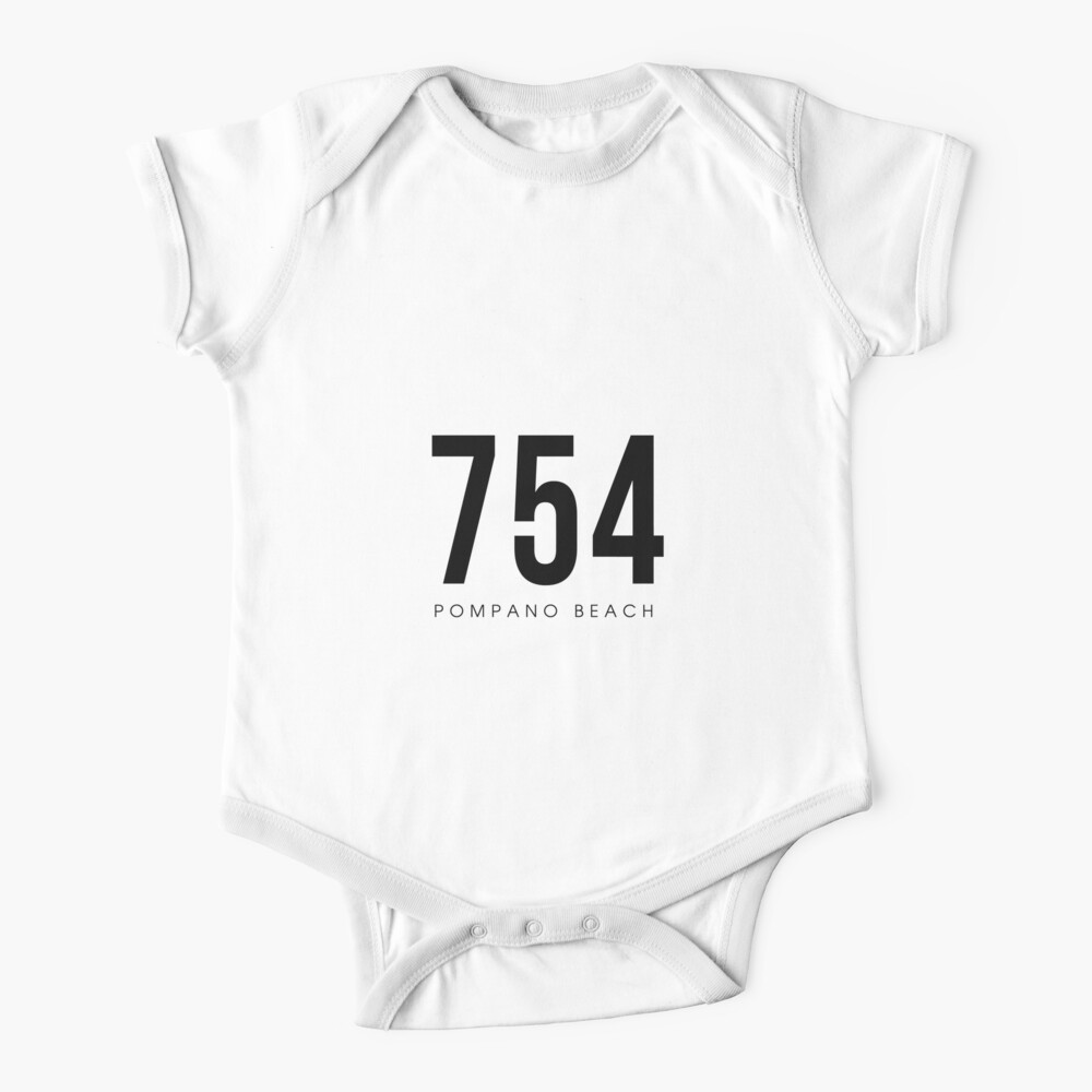 Pompano Beach Fl 754 Area Code Design Baby One Piece By Cartocreative Redbubble