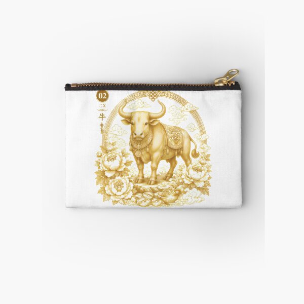 Item preview, Year of the Ox Chinese Zodiac Gold Art Luxury Asian Zodiac designed and sold by Soluna Studio.