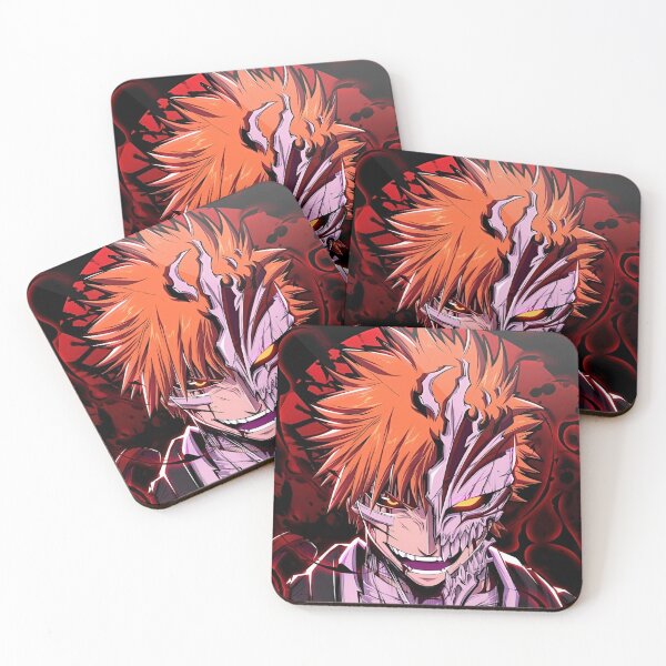 Item preview, Ichigo | Crimson Hollow Mask Warrior – Orange Spiky Hair Dark Anime Art designed and sold by Dyan4.