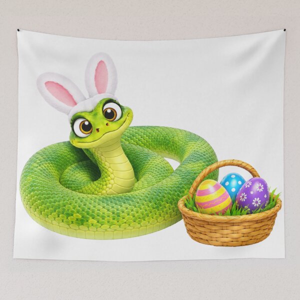 Item preview, Joyful Green Mamba Easter designed and sold by Sillytoe.