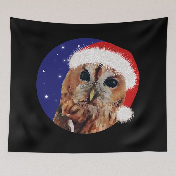Item preview, Christmas Midnight Owl detailed illustration Proceeds go to animal charities and rescues designed and sold by AnimalFriends1.