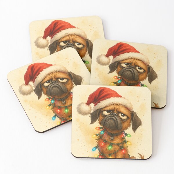 Item preview, Grumpy Christmas Dog - Funny Holiday Lights designed and sold by Darlin8888.