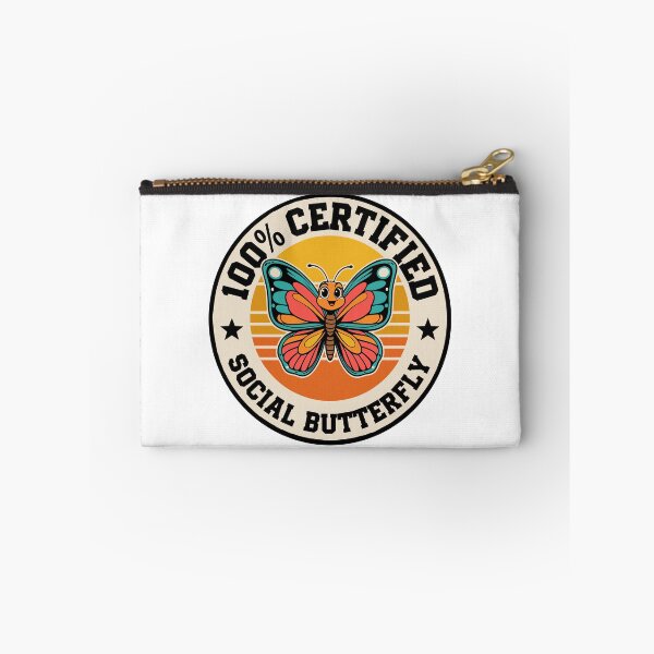 Item preview, 100% Certified Social Butterfly Retro Badge Design designed and sold by JPees.