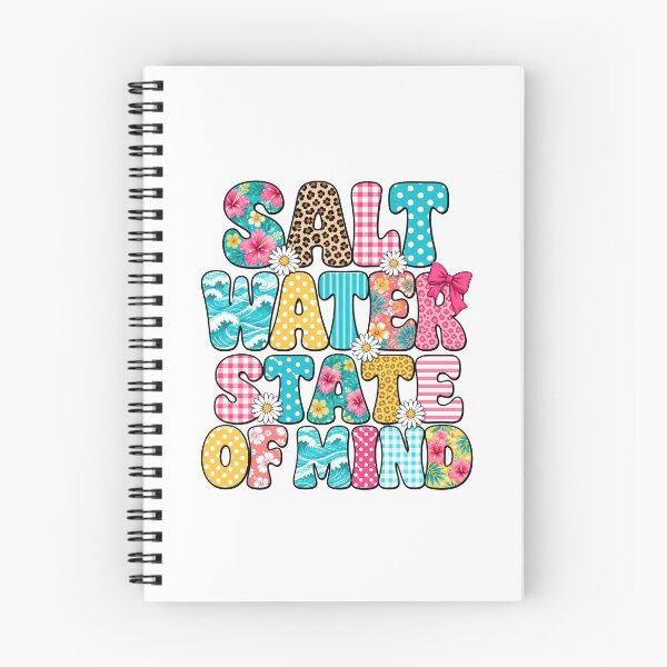 Item preview, Salt Water State of Mind - Preppy Beach Coquette Summer Patchwork Letters designed and sold by Knacky Print.