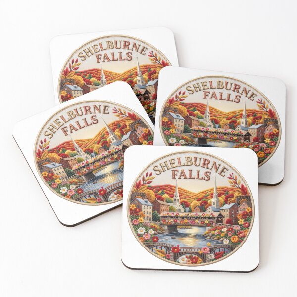 Item preview, Shelburne Falls Massachusetts USA Flower Bridge Village Embroidered Patch Sticker designed and sold by Imaginarium of Chaos falcon88 .
