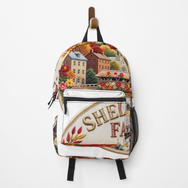 Item preview, Shelburne Falls Massachusetts USA Flower Bridge Village Embroidered Patch Sticker designed and sold by Imaginarium of Chaos falcon88 .