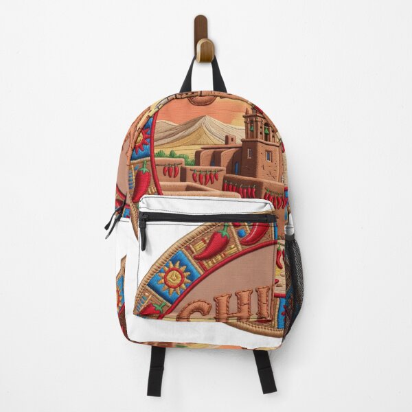 Item preview, Chimayo New Mexico USA Adobe Village Chile Peppers Embroidered Patch Sticker designed and sold by Imaginarium of Chaos falcon88 .