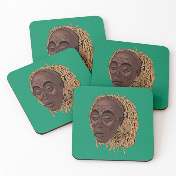 Item preview, African Chokwe Mask: Ancestral Pwo Lineage Print designed and sold by FreiherrPK.