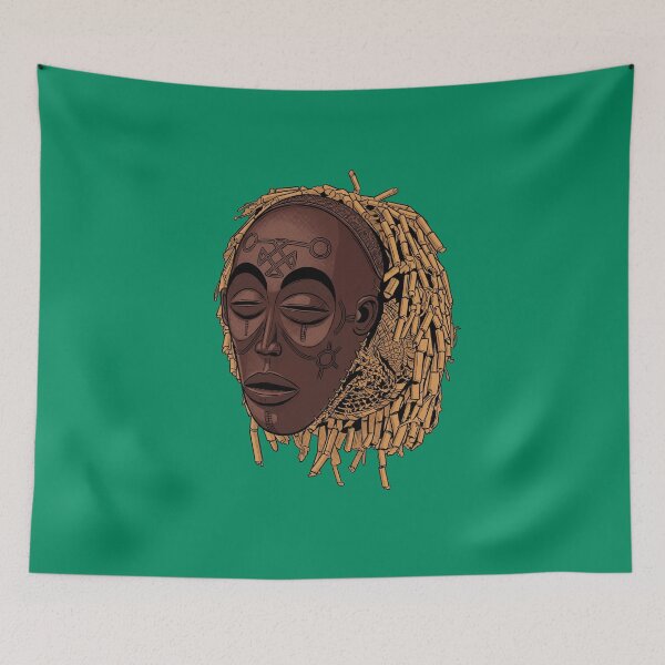 Item preview, African Chokwe Mask: Ancestral Pwo Lineage Print designed and sold by FreiherrPK.