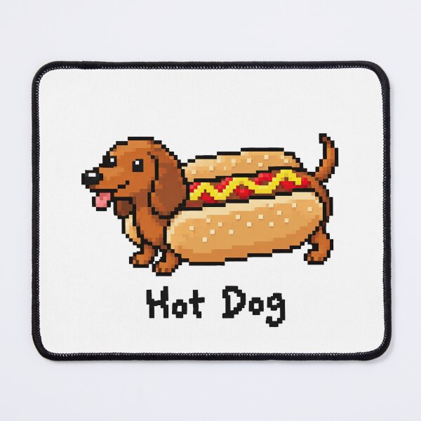 Item preview, Hot Dog – Cute Dachshund Pixel Art designed and sold by obstinator.