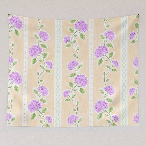 Item preview, Hydrangea Trail - Lavender Peach designed and sold by Fabricatemyart.