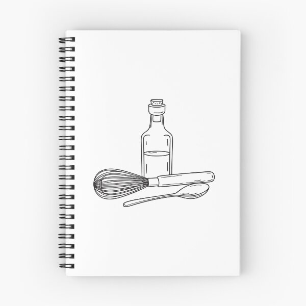 Item preview, A whisk near a bottle of vanilla extract and a spoon designed and sold by rasagamastore.