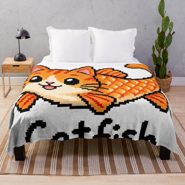 Item preview, Catfish – Cute Retro Pixel Art Pun designed and sold by obstinator.
