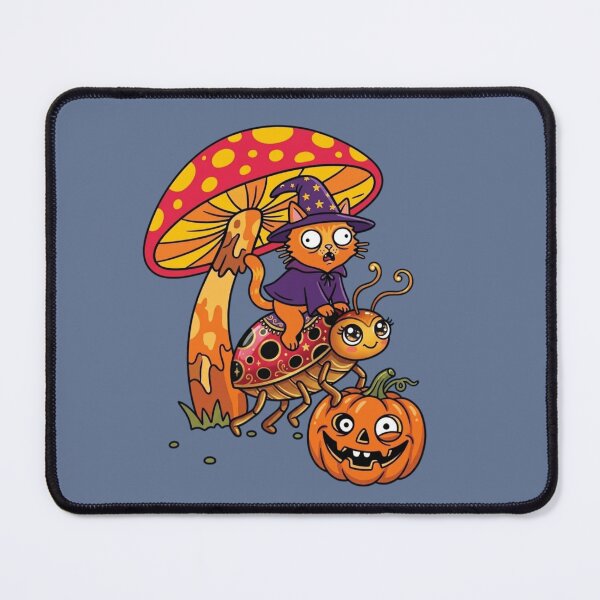 Item preview, Funny, charming cat, a hermaphrodite, and a colorful wild mushroom  designed and sold by PalettePop..