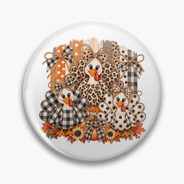 Item preview, Cute Thanksgiving Turkey Trio, Leopard Print Buffalo Plaid Turkey Design, Rustic Fall Farmhouse Artwork, Autumn Harvest Decor designed and sold by LandFinStudio.