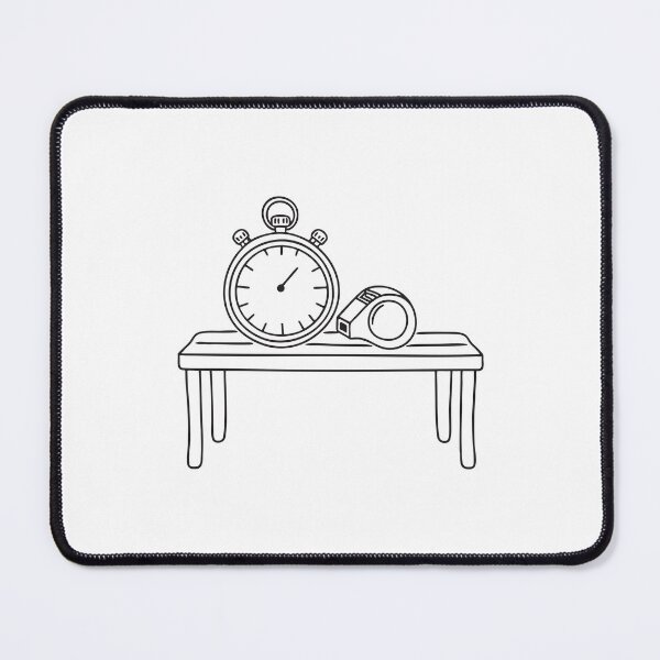 Item preview, A whistle placed beside a stopwatch on a gym bench designed and sold by rasagamastore.