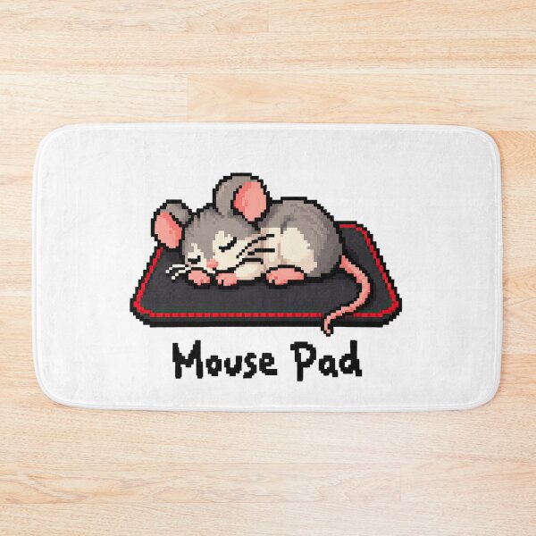 Item preview, Mouse Pad – Cute Sleeping Mouse Pixel Art designed and sold by obstinator.