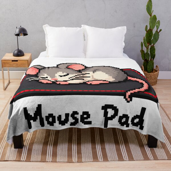 Item preview, Mouse Pad – Cute Sleeping Mouse Pixel Art designed and sold by obstinator.
