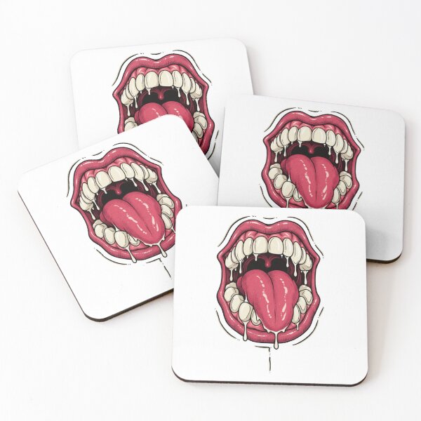 Item preview, Hungry Open Mouth Vampire Fangs Monster Teeth Art designed and sold by Saboetaku.