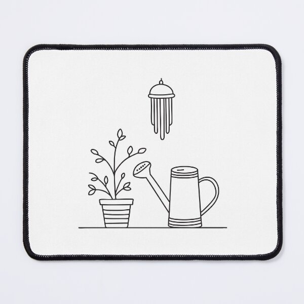 Item preview, A wind chime close to a watering can placed pot designed and sold by rasagamastore.