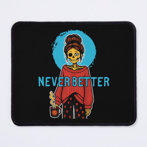 Item preview, Never Better Messy Bun Skeleton Halloween designed and sold by tellia-kallisto.