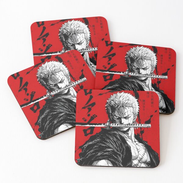 Item preview, Zoro | Three Sword Samurai Warrior – Red and Black Japanese Manga Art designed and sold by Dyan4.