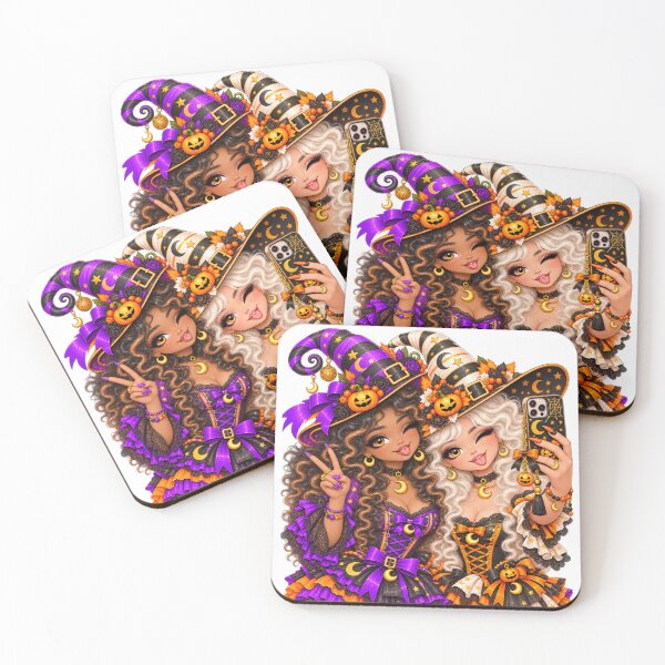 Item preview, Witchy Besties Selfie – Cute Halloween Witch Friends designed and sold by The Cutting Room.
