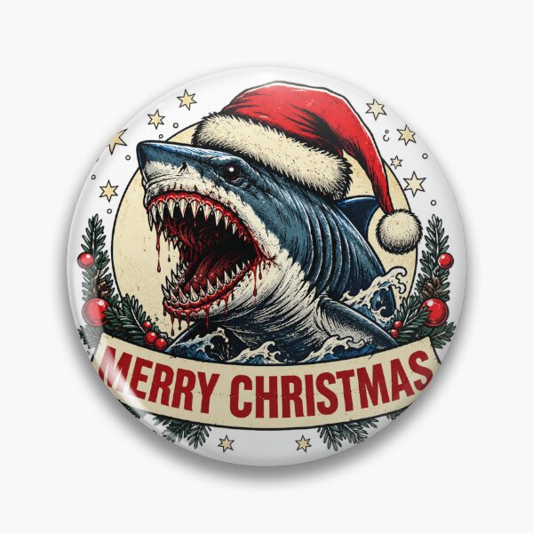 Item preview, Christmas Horror Ocean Shark designed and sold by vectcd.