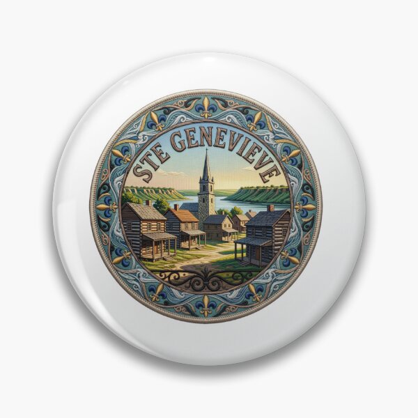 Item preview, Ste Genevieve Missouri USA French Colonial Village Embroidered Patch Sticker designed and sold by Imaginarium of Chaos falcon88 .