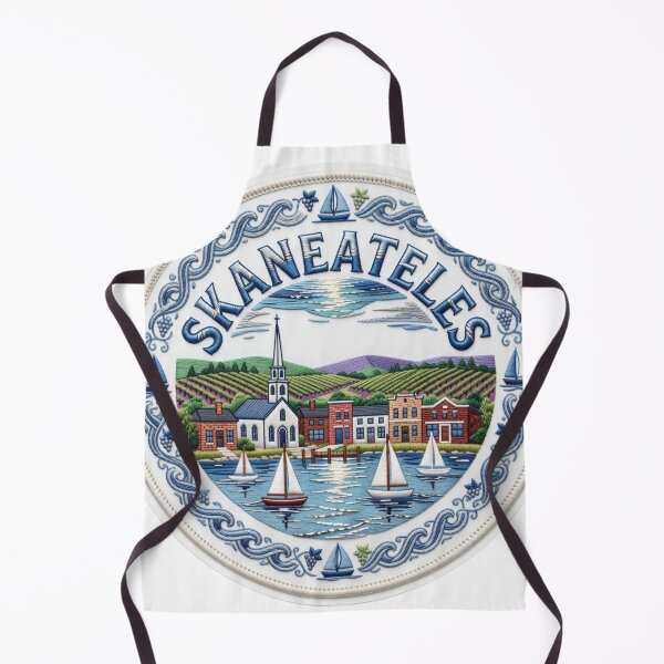 Item preview, Skaneateles New York USA Finger Lakes Lakeside Village Embroidered Patch Sticker designed and sold by Imaginarium of Chaos falcon88 .