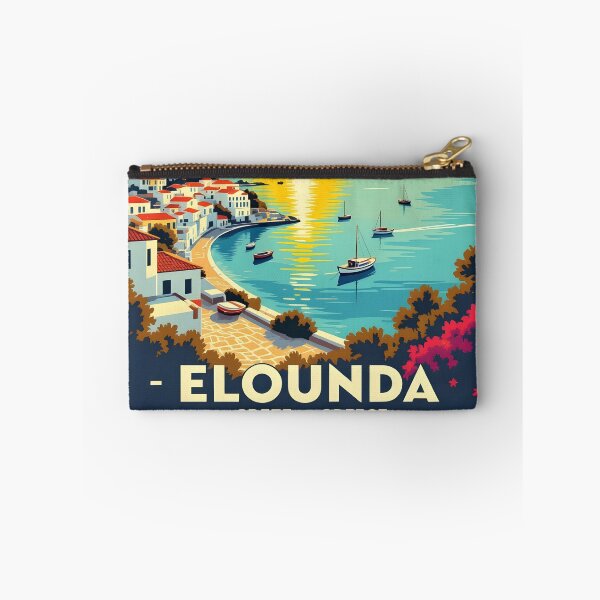 Item preview, Elounda Crete – Vintage Seaside Village Travel Poster designed and sold by LSVart.