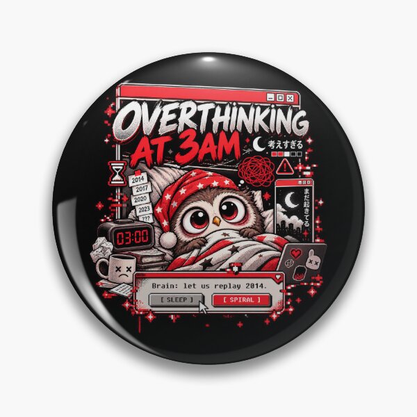 Item preview, Overthinking At 3AM - Funny Insomnia Owl ADHD Humor designed and sold by Visual Dept..
