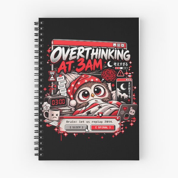Item preview, Overthinking At 3AM - Funny Insomnia Owl ADHD Humor designed and sold by Visual Dept..