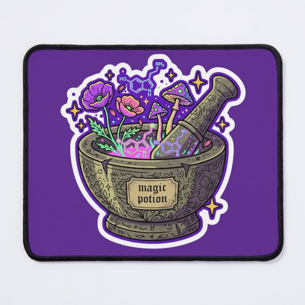 Item preview, Vintage Apothecary Mortar and Pestle Botanical Serotonin Cure Pharmacist Sticker designed and sold by spectomine.