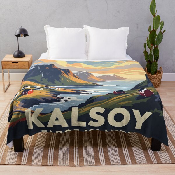 Item preview, Kalsoy Faroe Islands – Vintage Coastal Landscape Poster designed and sold by LSVart.