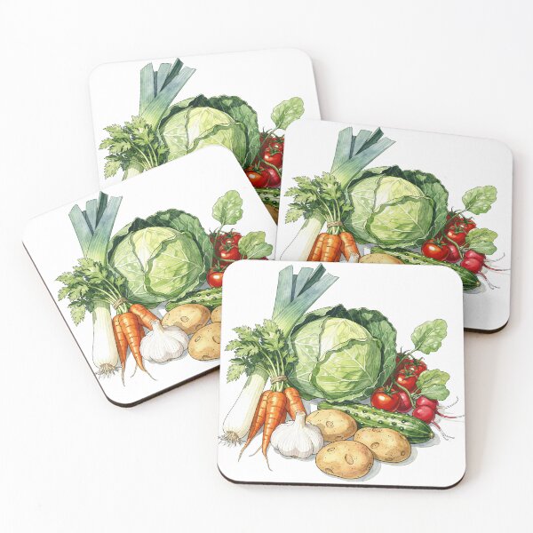 Item preview, Vintage Garden Vegetables Botanical Watercolor Art designed and sold by PepolArt.