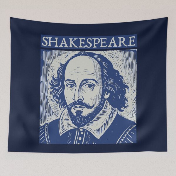 Item preview, Póster con retrato grabado en madera de William Shakespeare de época designed and sold by ValentinaHramov.