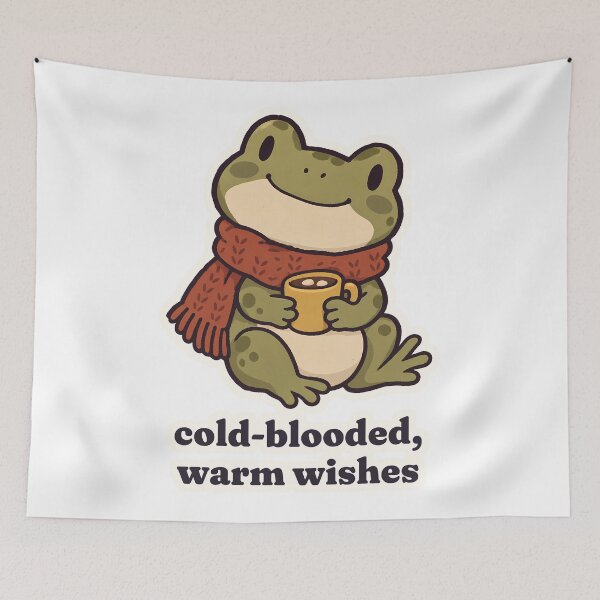 Item preview, Cozy Christmas Frog Cold-Blooded Warm Wishes designed and sold by OuqCreations.