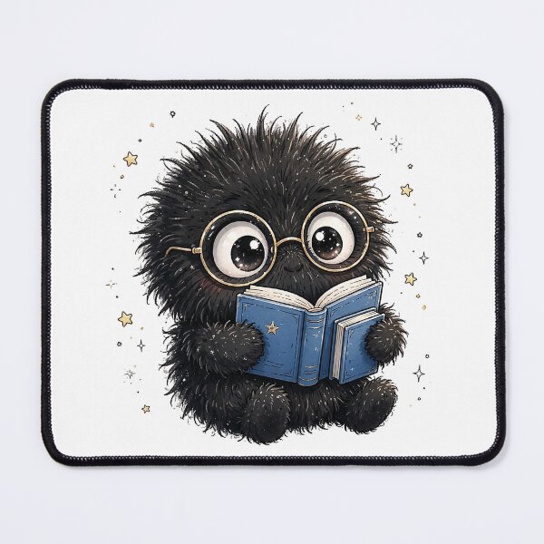 Item preview, Bookish Soot Sprite - Cute Reading Dust Sprite Sticker Example: Bookish Soot Sprite Reading Pink Book - Cute Book Lover Dust Sticker designed and sold by Raju-Creative.